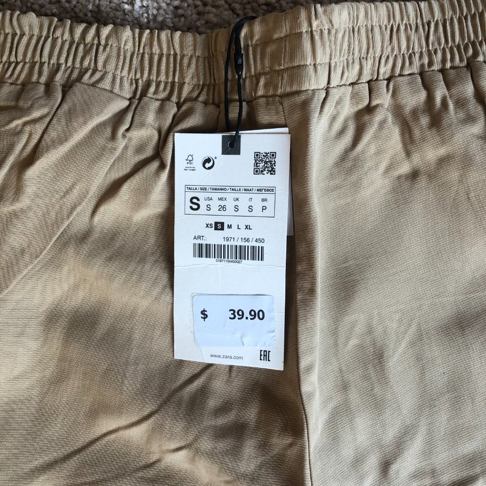 Tan Embellished Zara Joggers - Picture 6 of 6